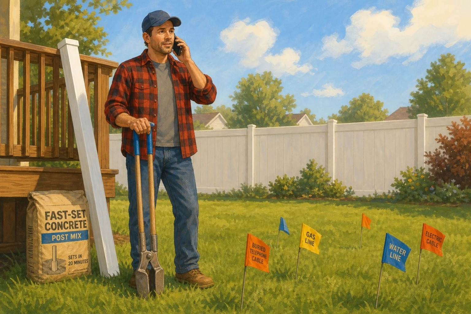 Call 811 Before You Dig One Post Hole