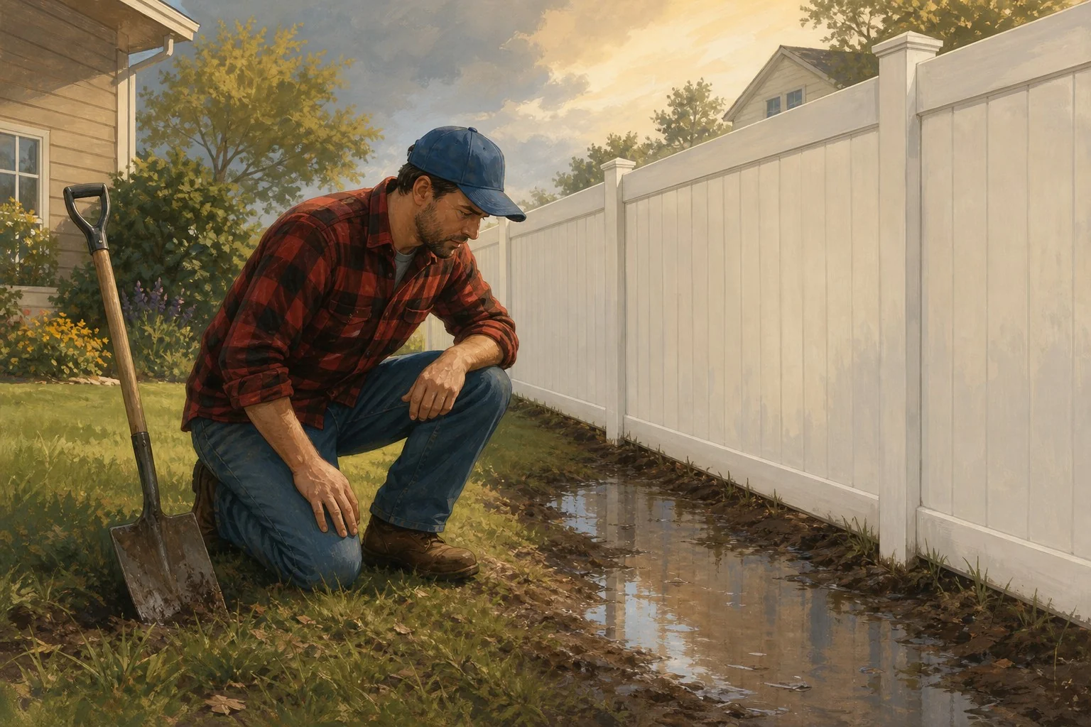 Grading, Drainage, and Fences: Why Your New Fence Might Cause a Flooding Problem Next Door