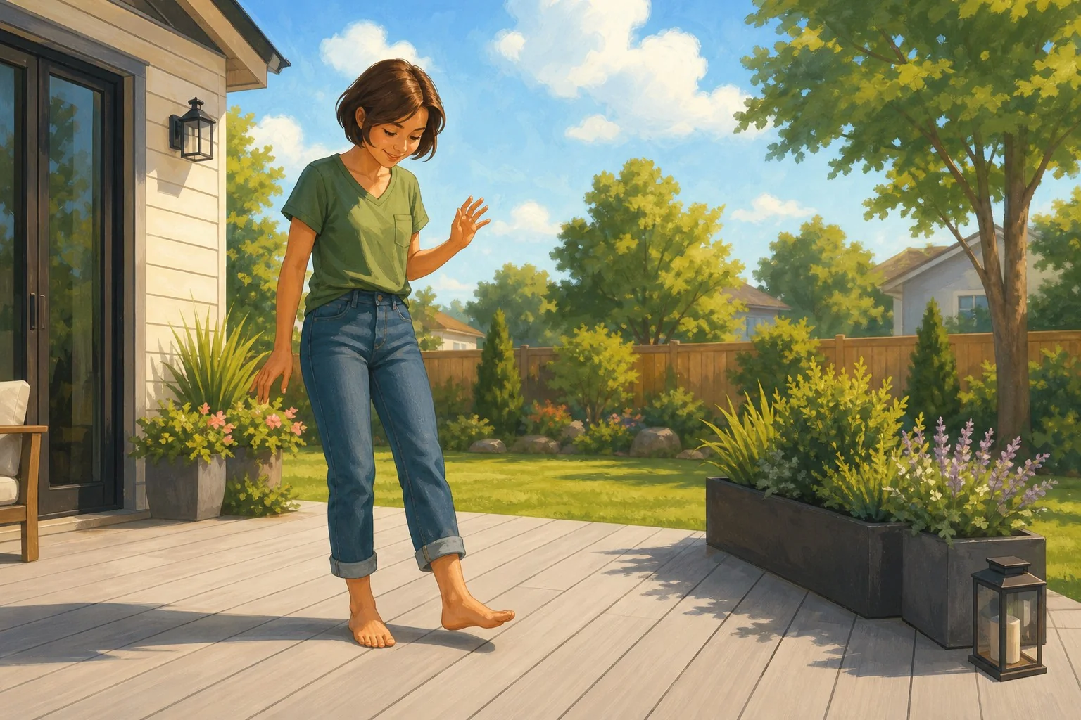 Beat the July Heat: How PVC and Composite Decking Stay Cooler Underfoot Than Wood